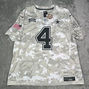 Nike Dak‎ Prescott Jersey Mens 2XL Digital White Camo Salute to Service Limited